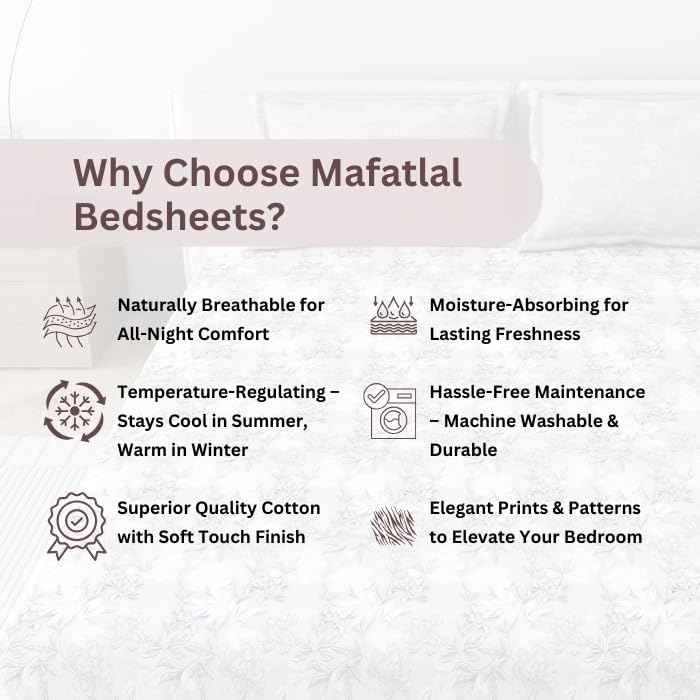 Mafatlal Autumn Delight King Size Bed Sheet - Image 3