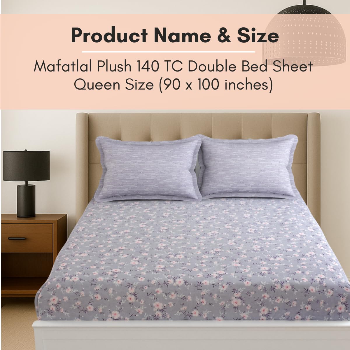 Plush 140 GSM Double Bed Sheet - Image 3