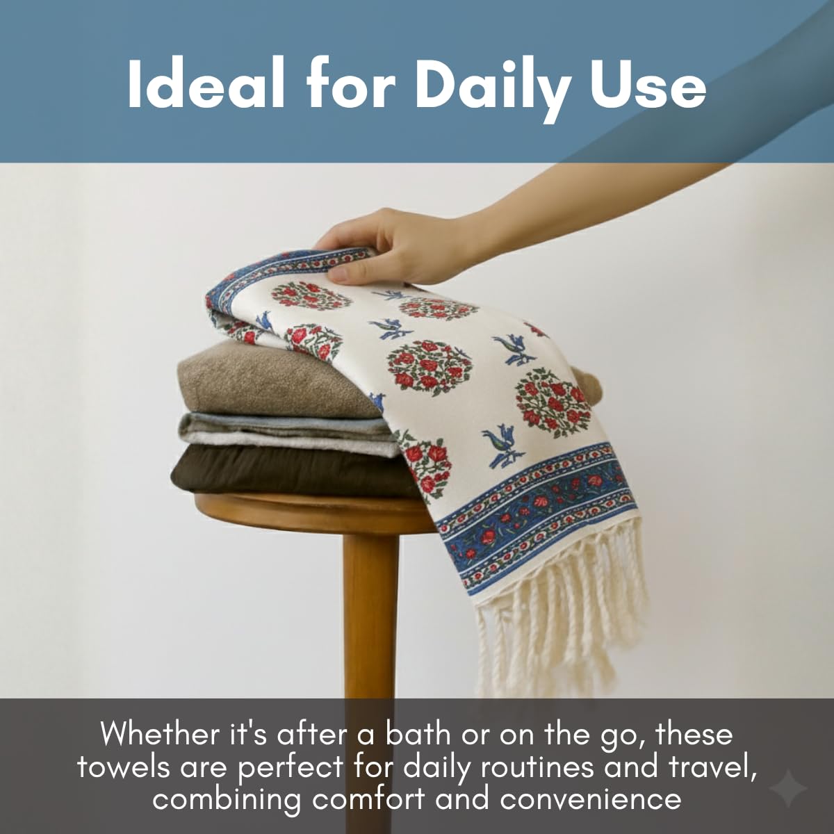 Madhuban Bath & Hand Towel Set - Image 3