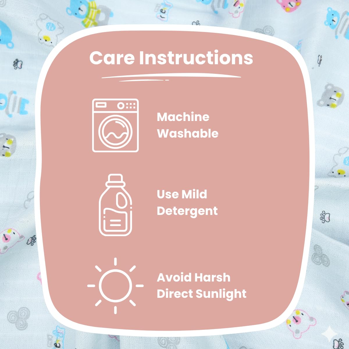 Coo Coo Baby Swaddle Wrapper (Pack of 3)100% Cotton Muslin - Image 4