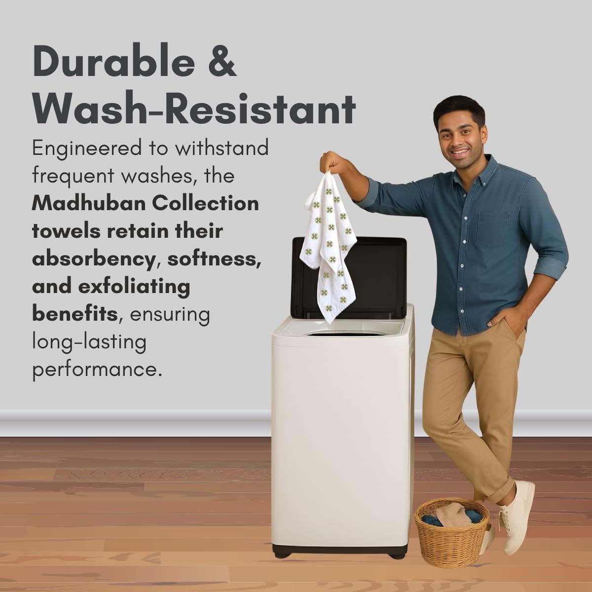 Madhuban Bath & Hand Towel Set - Image 5