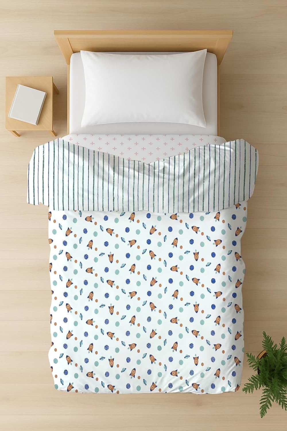 CuddleCot 150 GSM Reversible AC Dohar Single for Kids