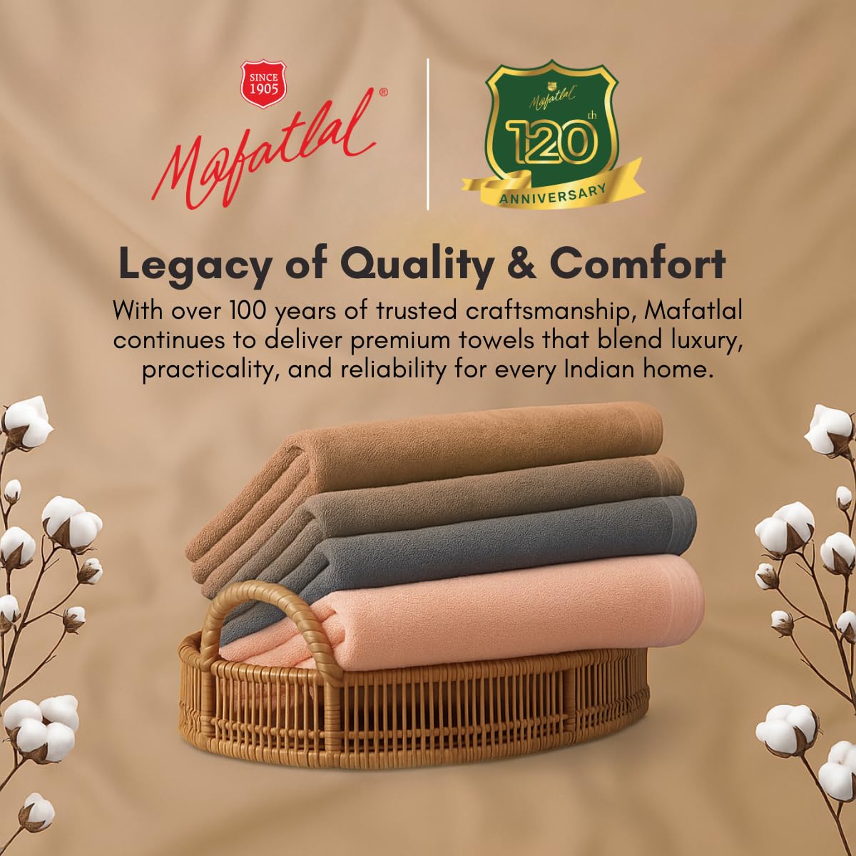 Daffodil Cotton Long Bath Towels - Image 5