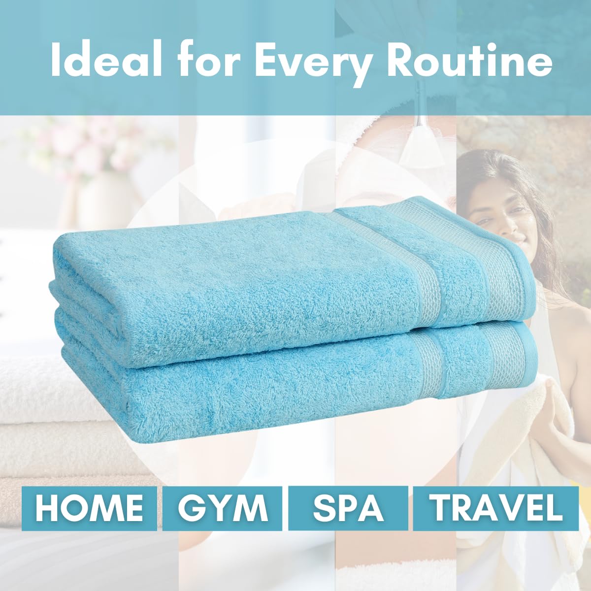 Daffodil 550 GSM 100% Cotton Bath Towel - Image 2