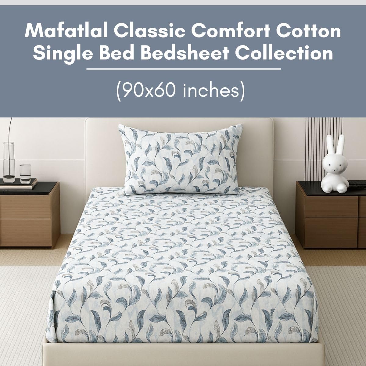 Classic Comfort 186 TC Single Bed Pure Cotton Sheet - Image 4