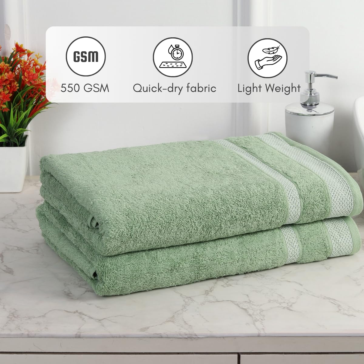 Daffodil Thick Cotton Bath Towels - Image 3