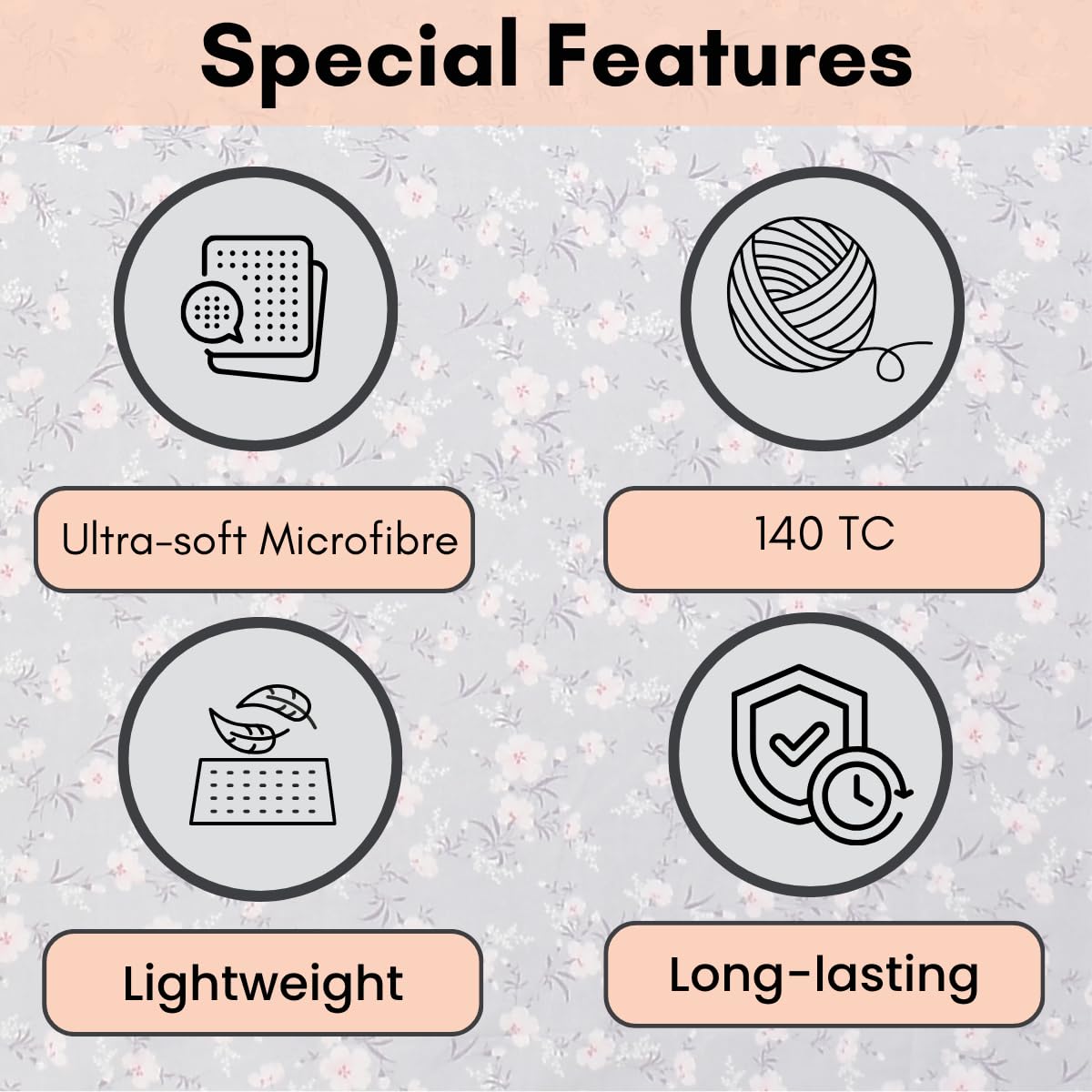 Plush 140 GSM Double Bed Sheet - Image 5