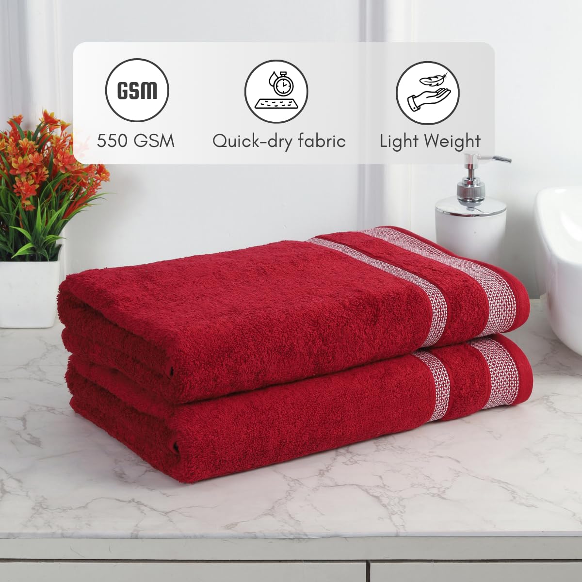 Daffodil Cotton Heavy Bath Towels - Image 3