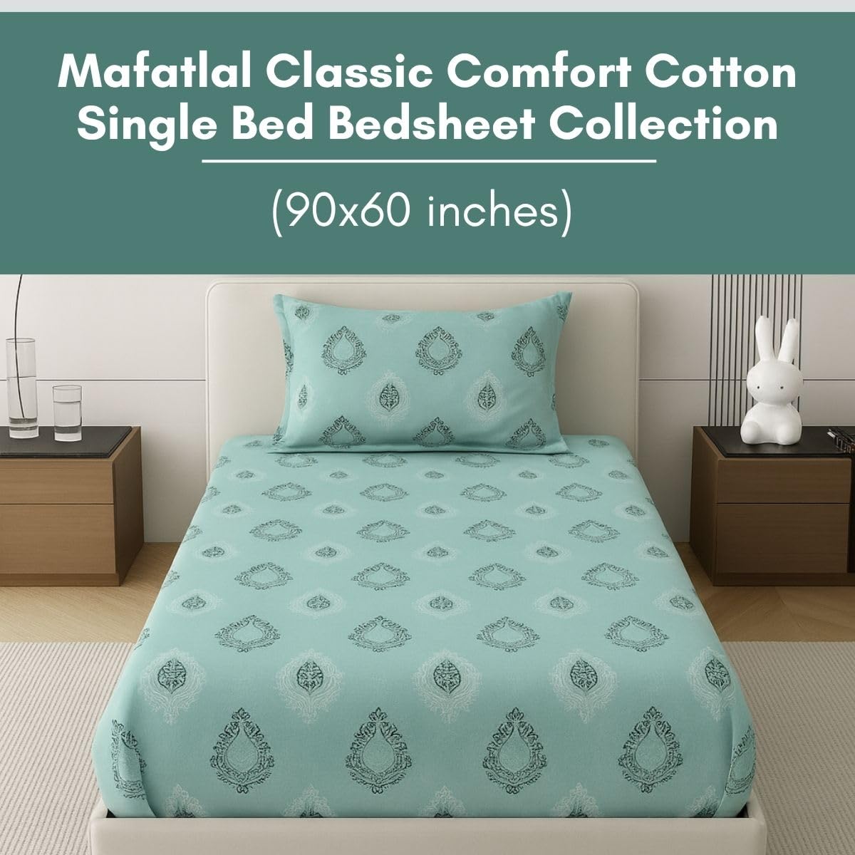 Classic Comfort 186 TC Long Staple Cotton Single Bedsheet - Image 7