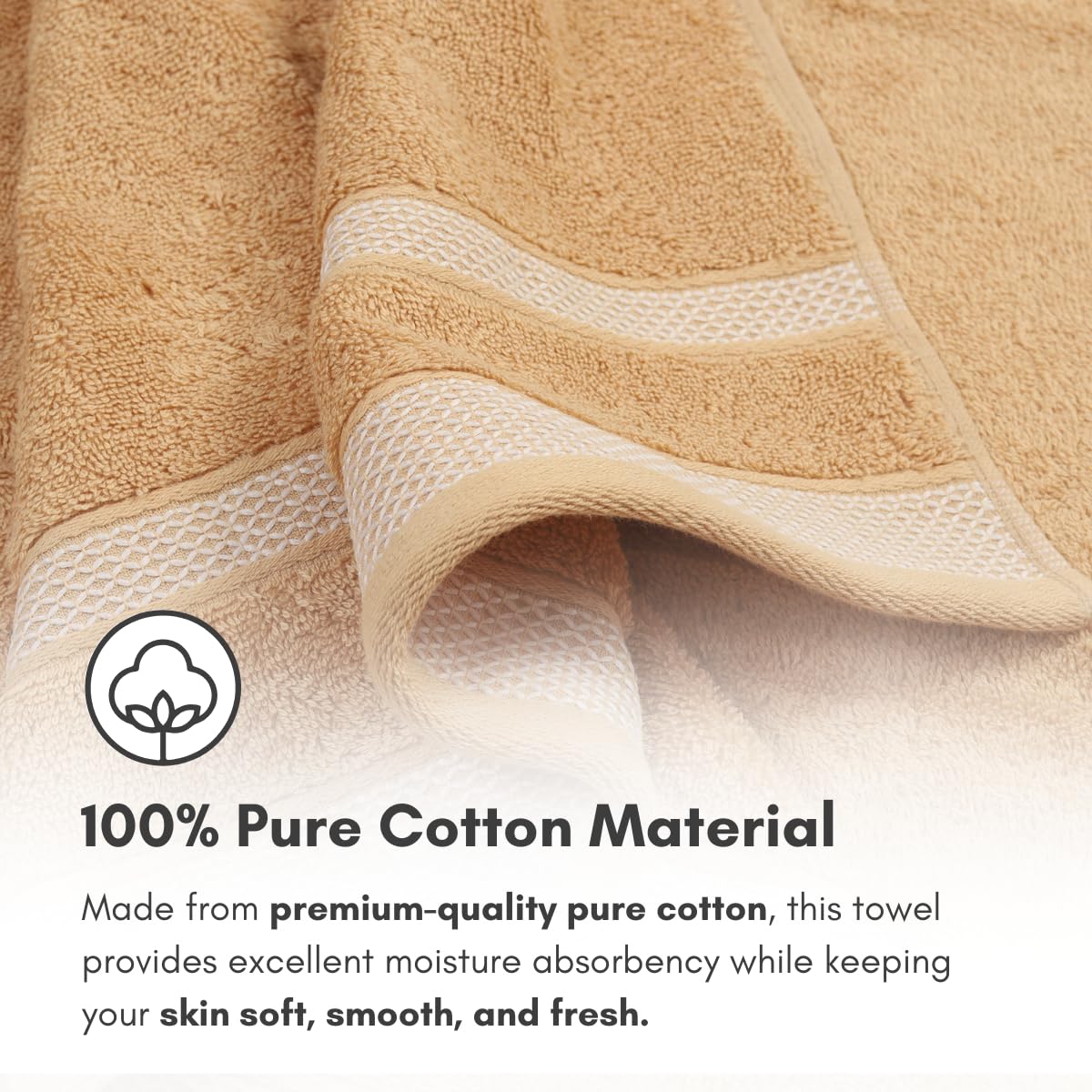 Daffodil Cotton Long Size Bath Towels - Image 5