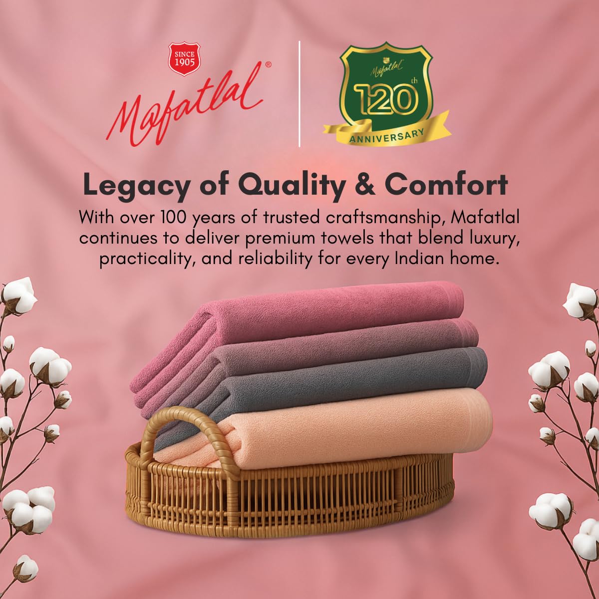 Daffodil Cotton Long Size Bath Towels - Image 4