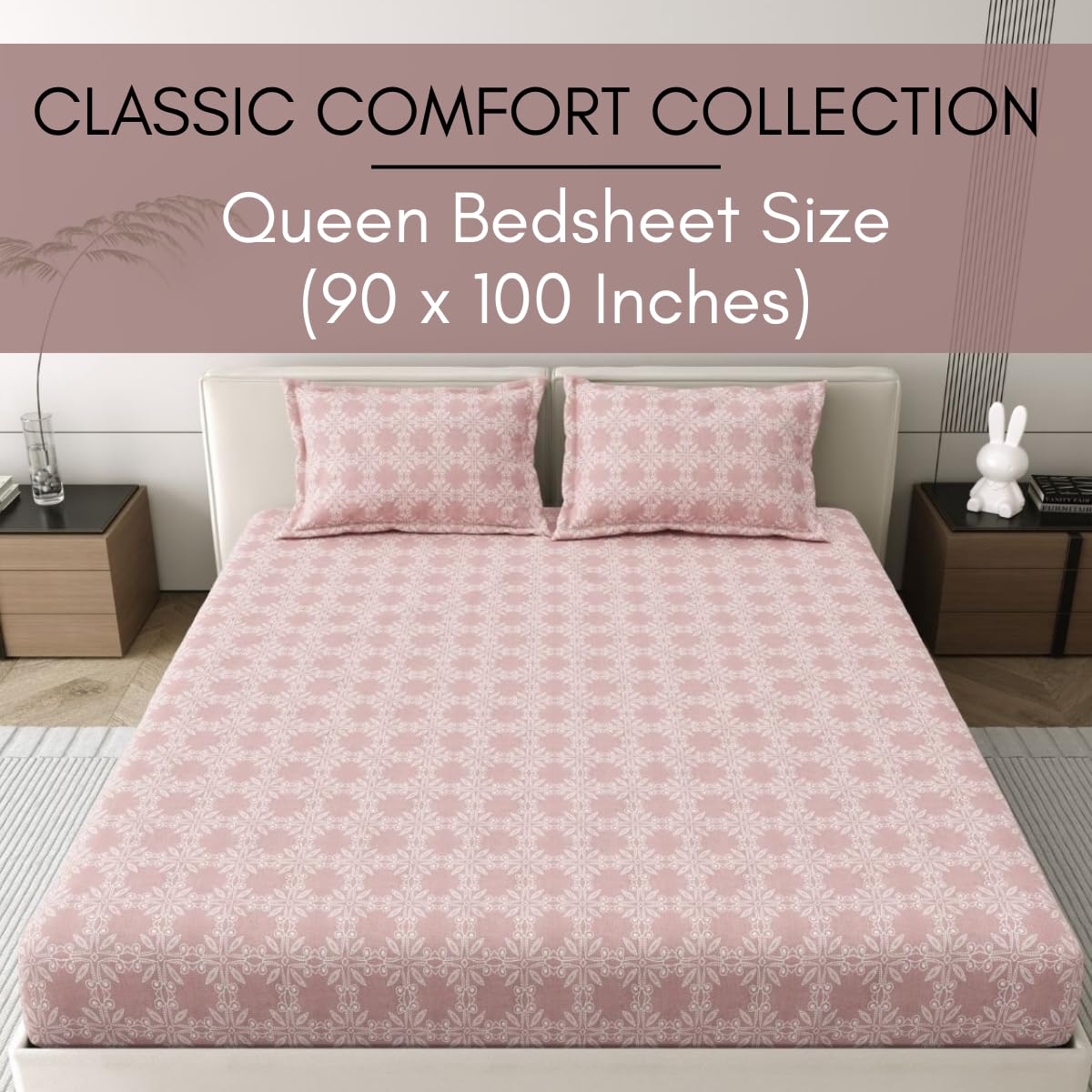 Classic Comfort 186 TC Double Bed Cotton Bedsheet - Image 6