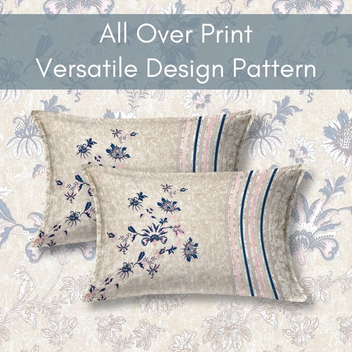 Spring Glory 186 TC Pure Cotton King Size Bedsheet - Image 4