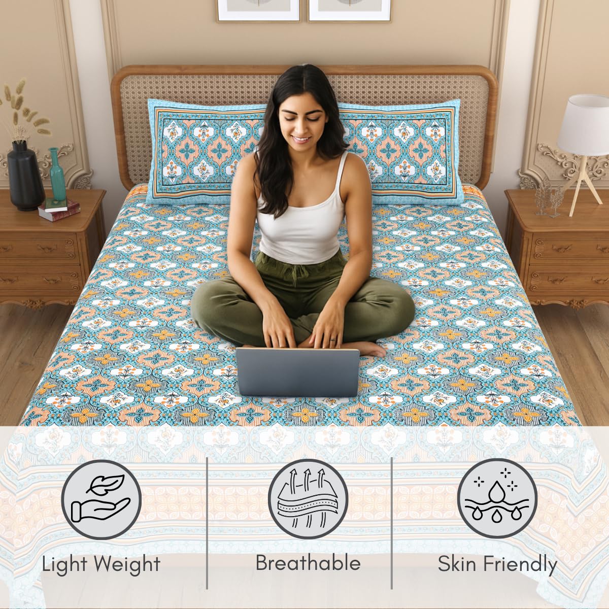 Upvan Cotton Double Bedsheet - Image 5