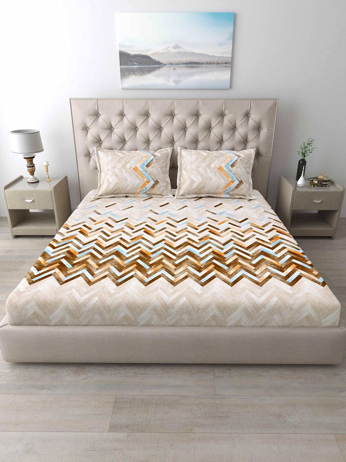 Autumn Delight Pure Cotton King Size Bedsheet - Image 2