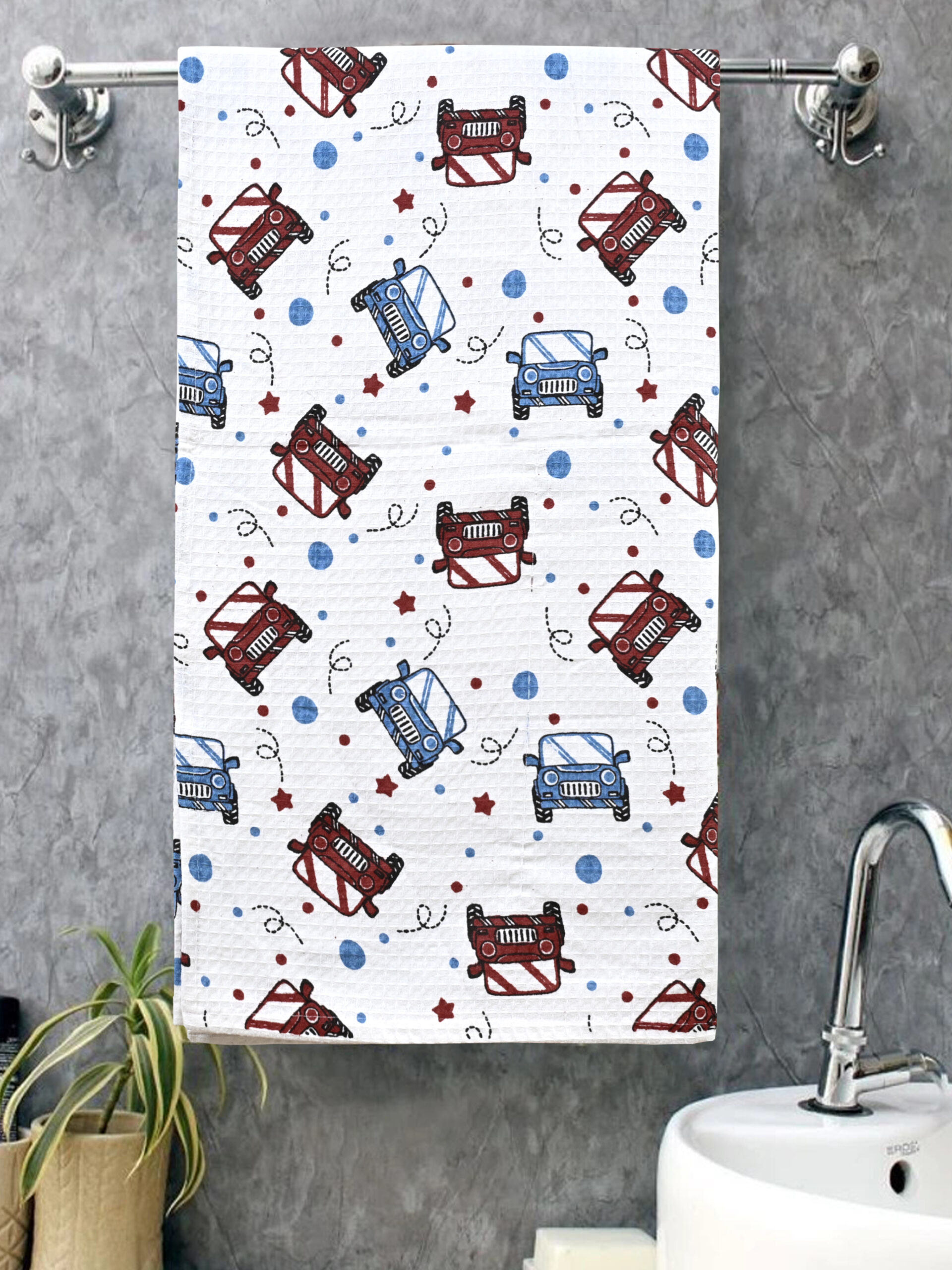 Kids 250 GSM Pure Cotton Bath Towel - Image 2